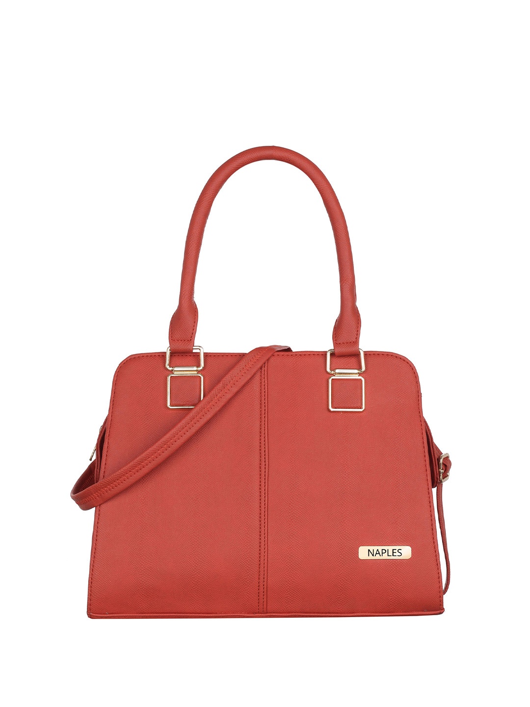 

Naples PU Structured Shoulder Bag, Red
