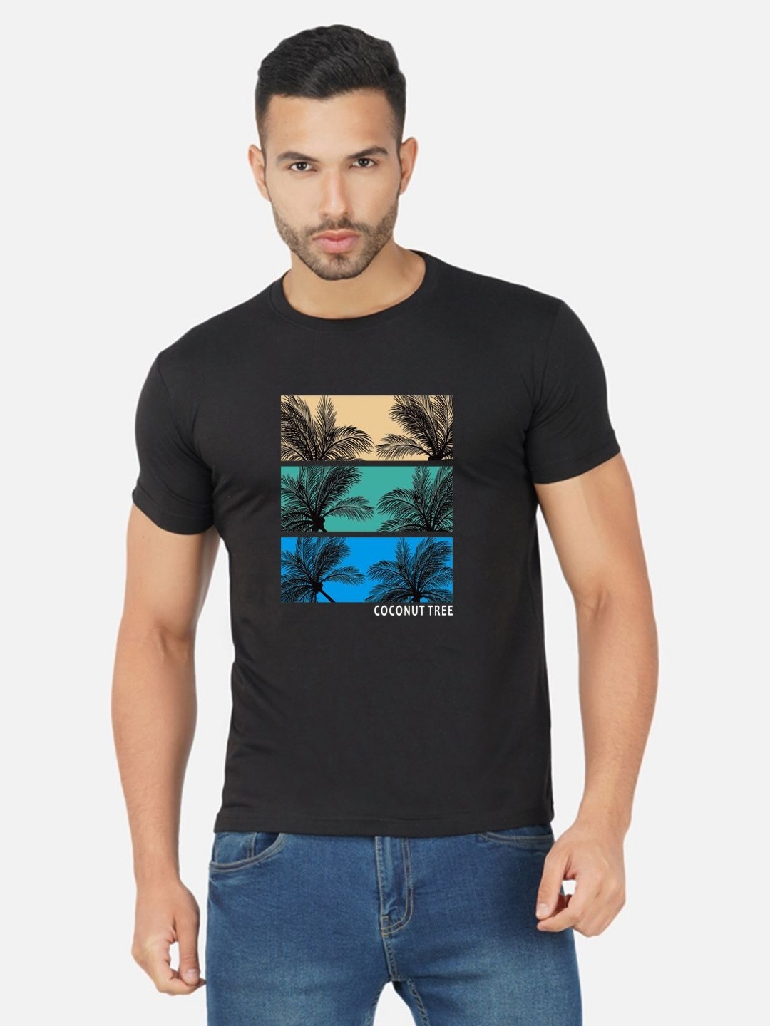 

Moda Rapido Men Printed Bio Finish Pockets T-shirt, Black