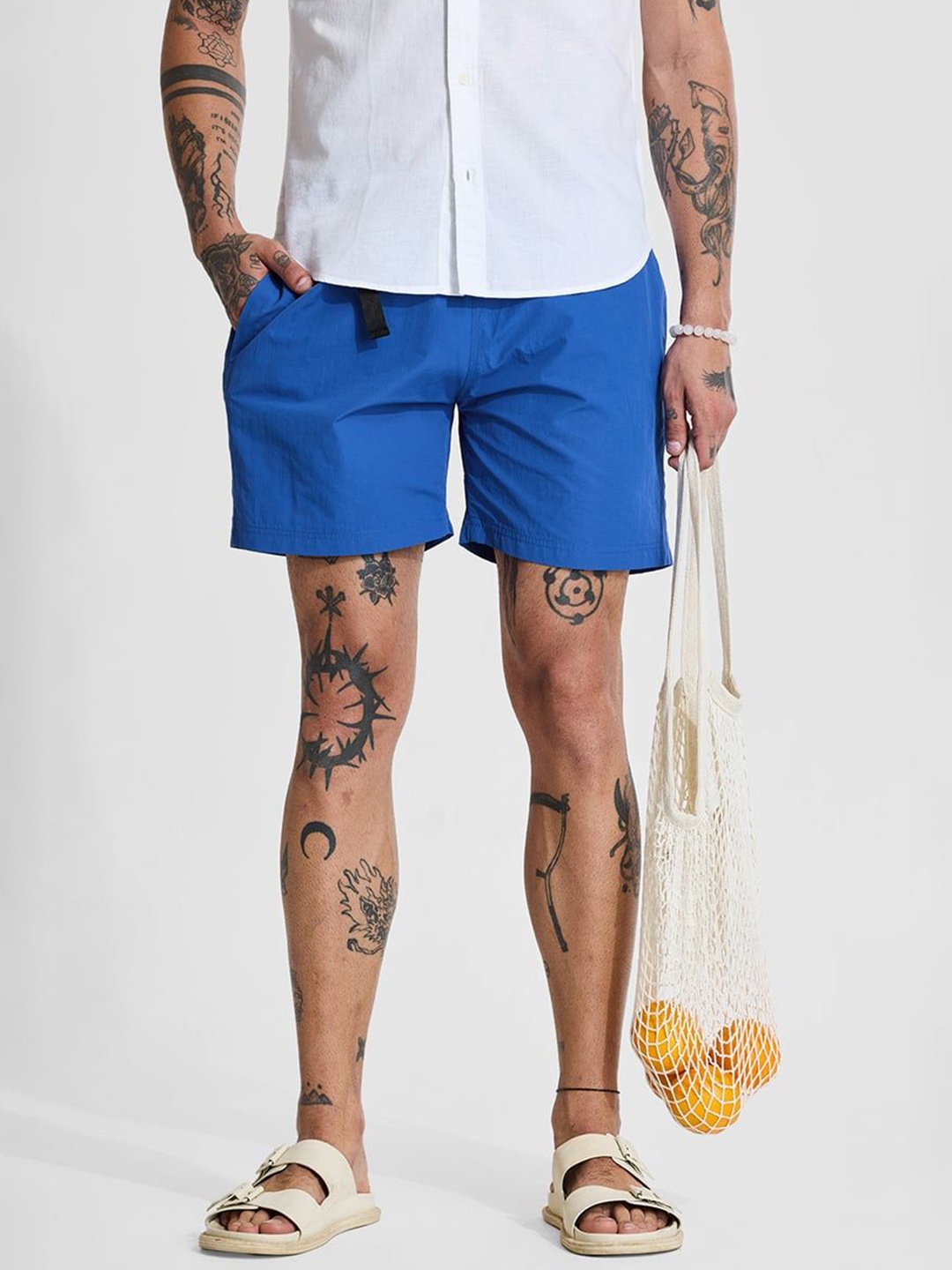 

Snitch Men Blue Regular Fit Shorts