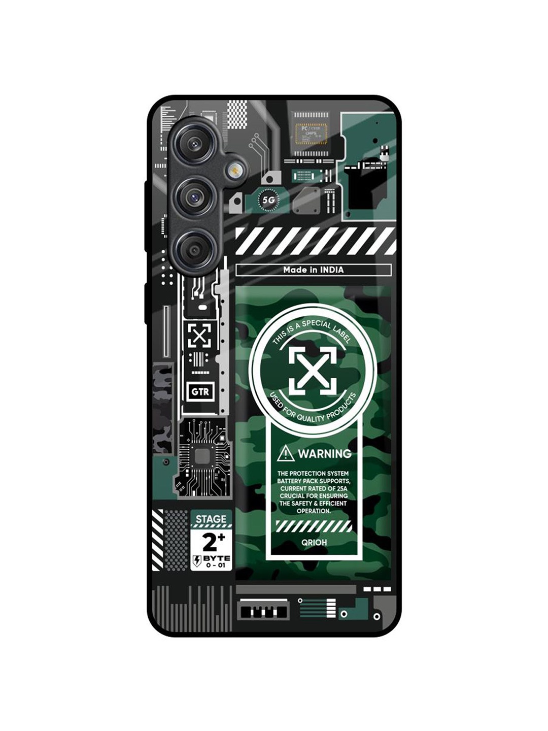 

QRIOH Typography Printed Samsung Galaxy M55 5G Back Case Mobile Accessories, Black