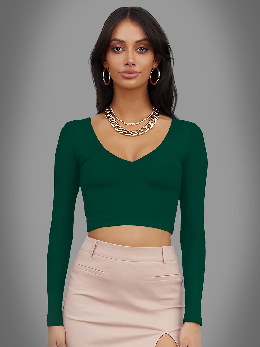 

Dream Beauty Fashion Crop Top, Green