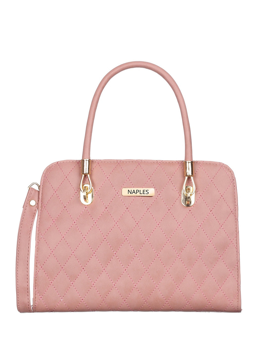 

Naples PU Structured Shoulder Bag, Pink