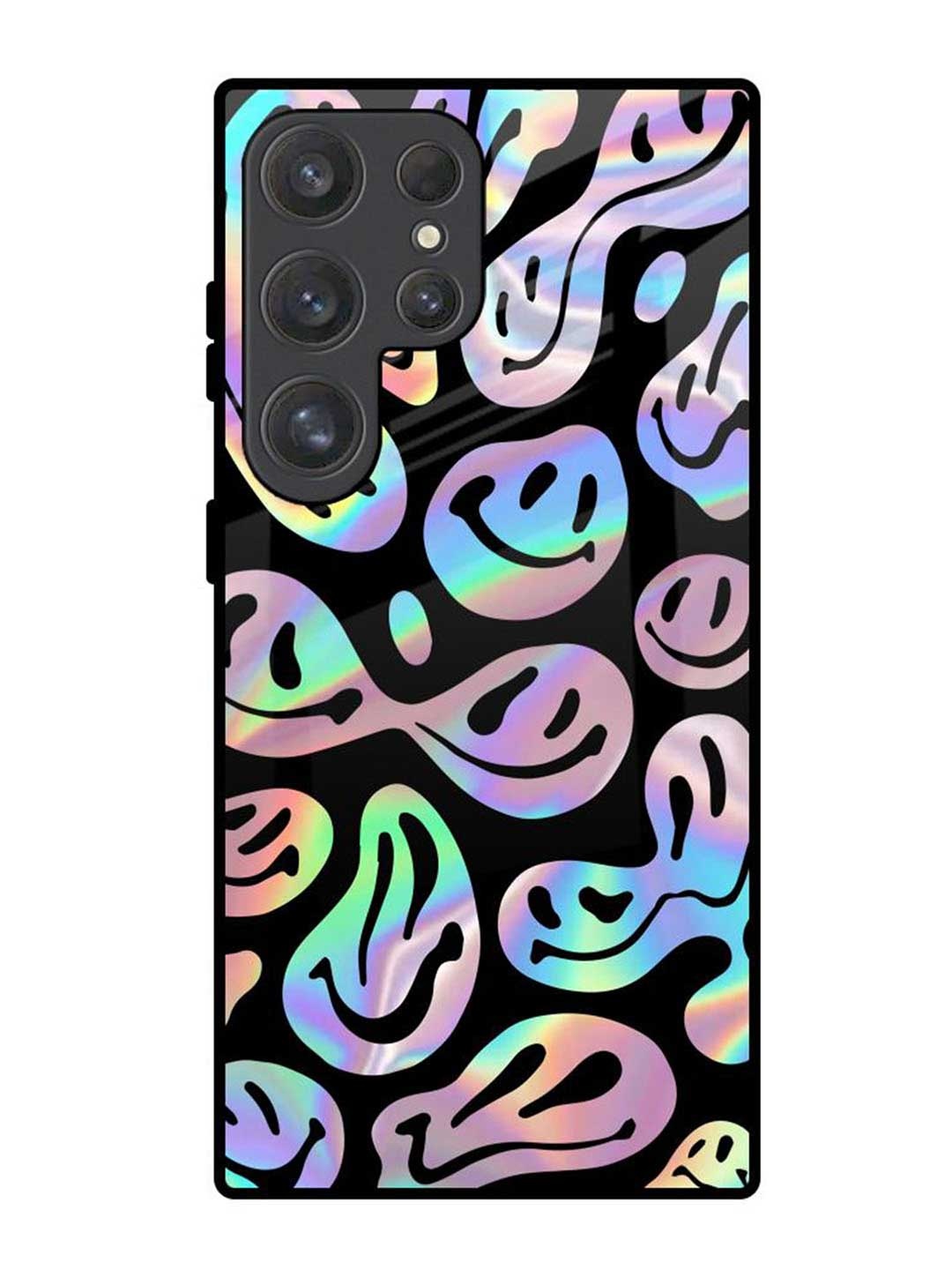 

QRIOH Quirky Printed Samsung Galaxy S25 Ultra Back Case Mobile Accessories, Black