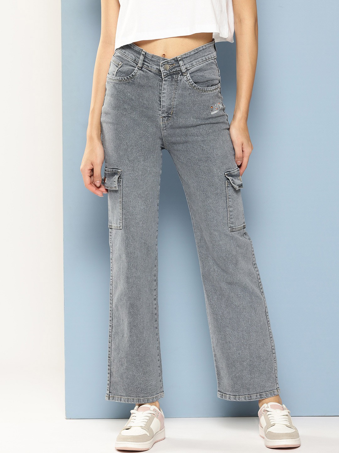 

CORSICA Women Highly Distressed Jeans, Grey