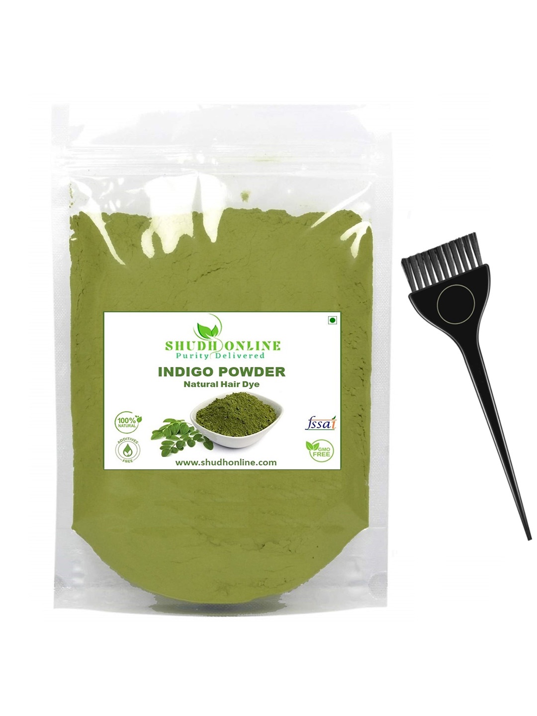 

Shudh Online Indigo Powder Hair Colour For Grey Coverage- 500 g, Green