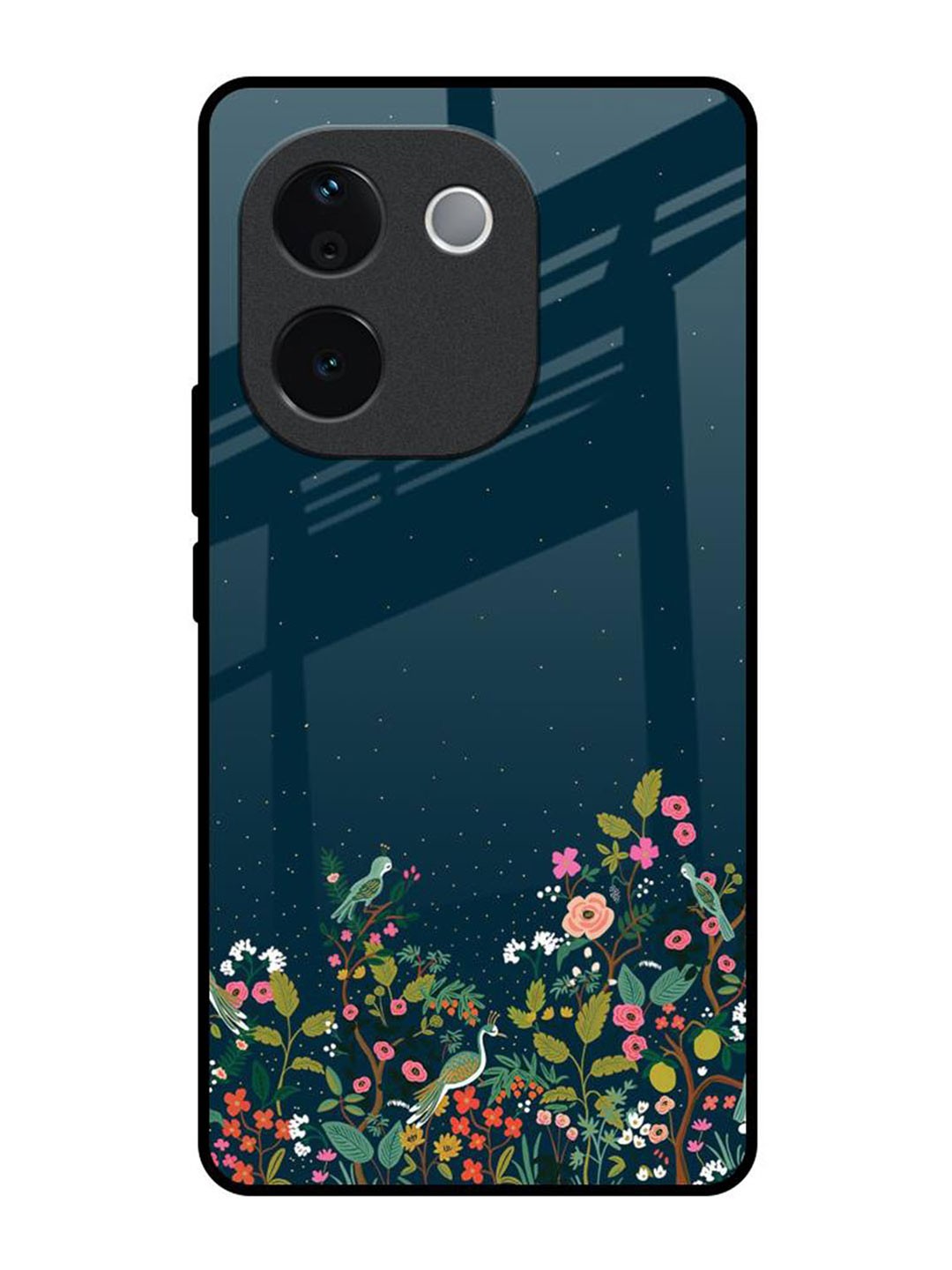 

QRIOH Floral Printed IQOO Z9s Pro 5G Back Case Mobile Accessories, Blue