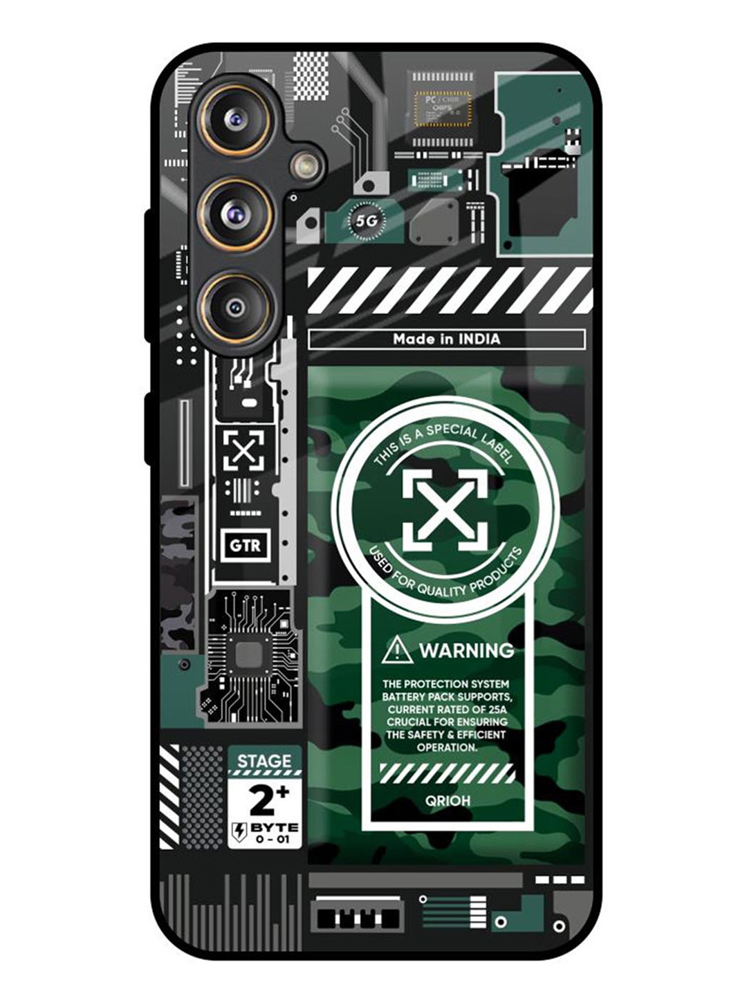 

QRIOH Typography Printed Samsung Galaxy F55 5G Back Case Mobile Accessories, Black