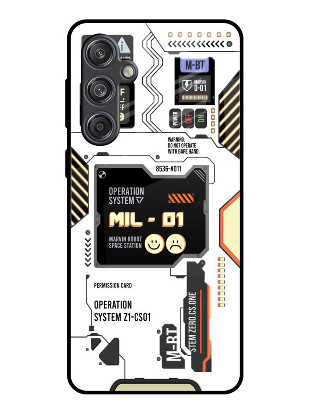 

QRIOH Typography Printed Samsung Galaxy M55 5G Back Case Mobile Accessories, White