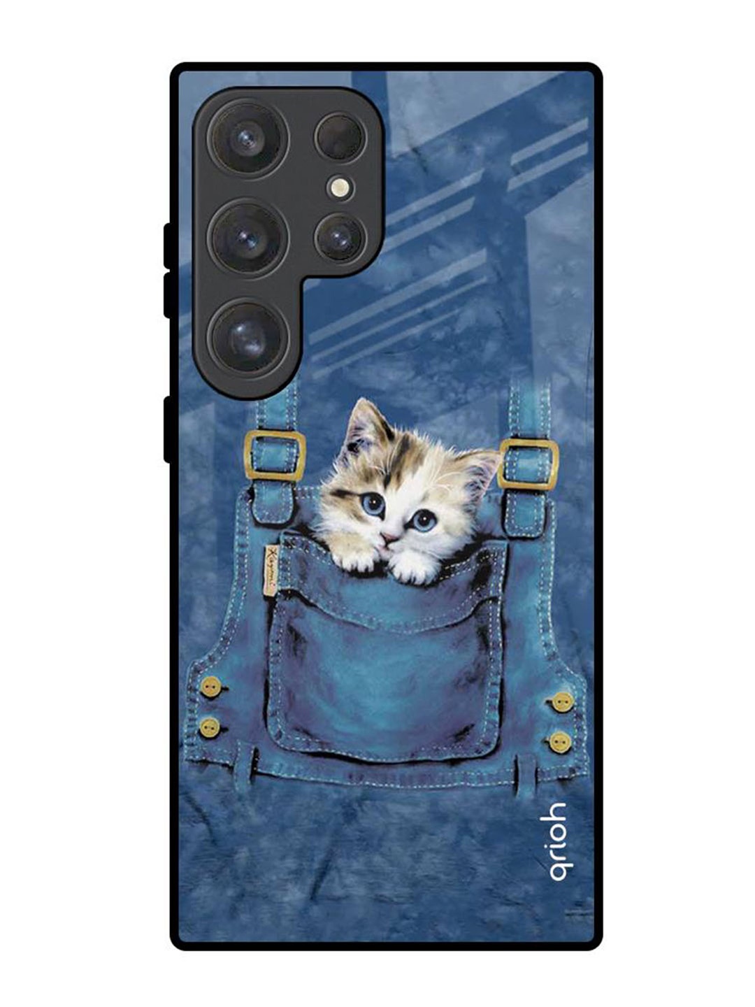 

QRIOH Quirky Printed Samsung Galaxy S25 Ultra Back Case Mobile Accessories, Blue