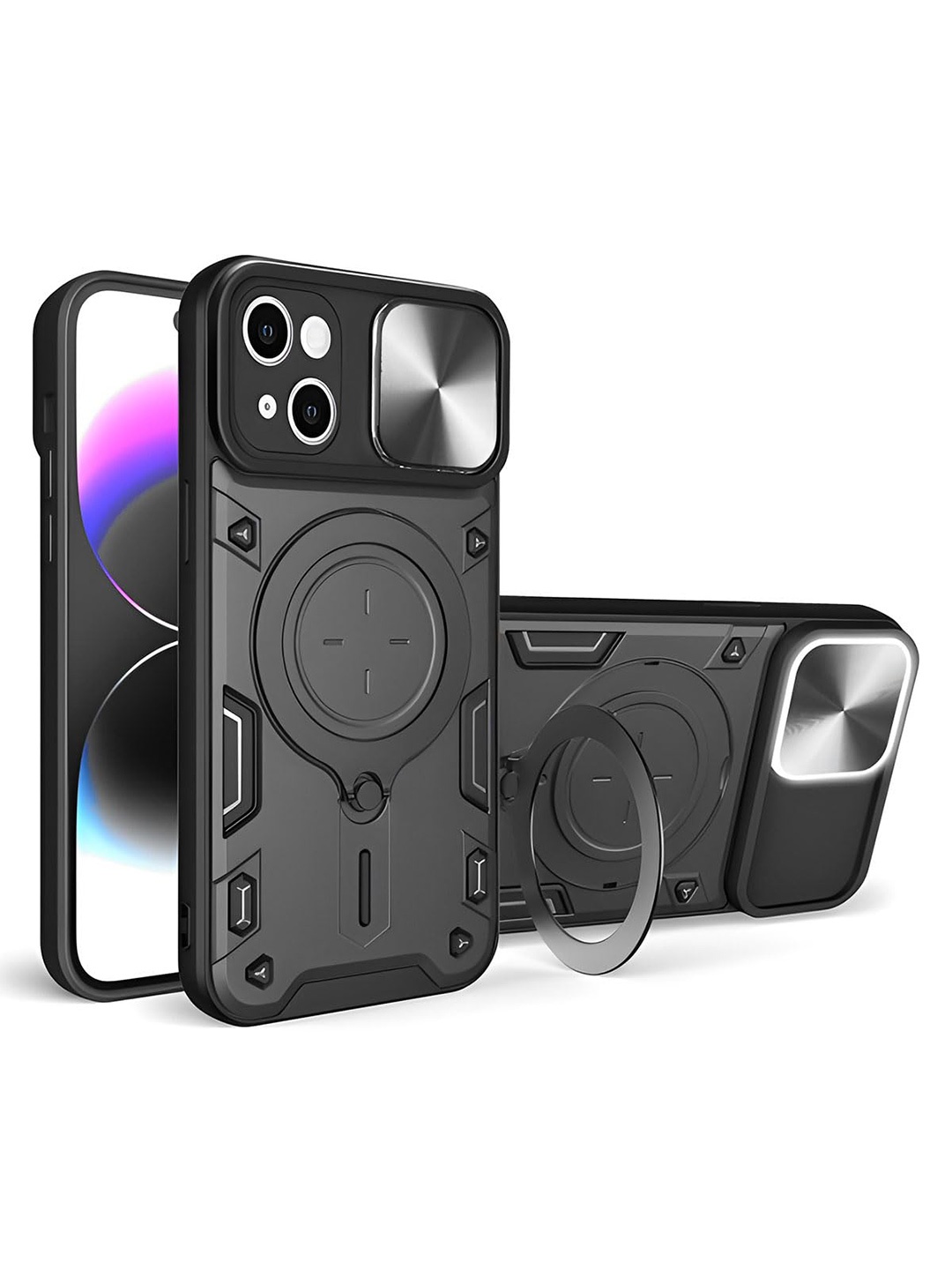 

LIRAMARK Solid Printed iPhone 15 Back Case Mobile Accessories, Black