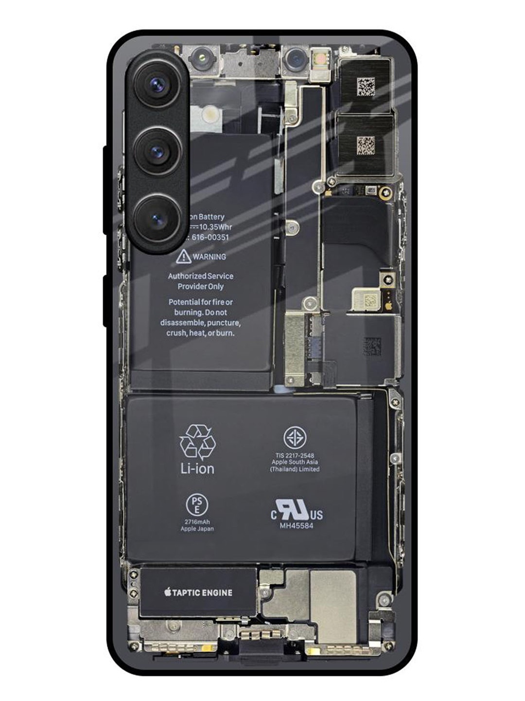 

QRIOH Quirky Skeleton Inside Printed Samsung Galaxy S25 Plus 5G Back Case, Grey