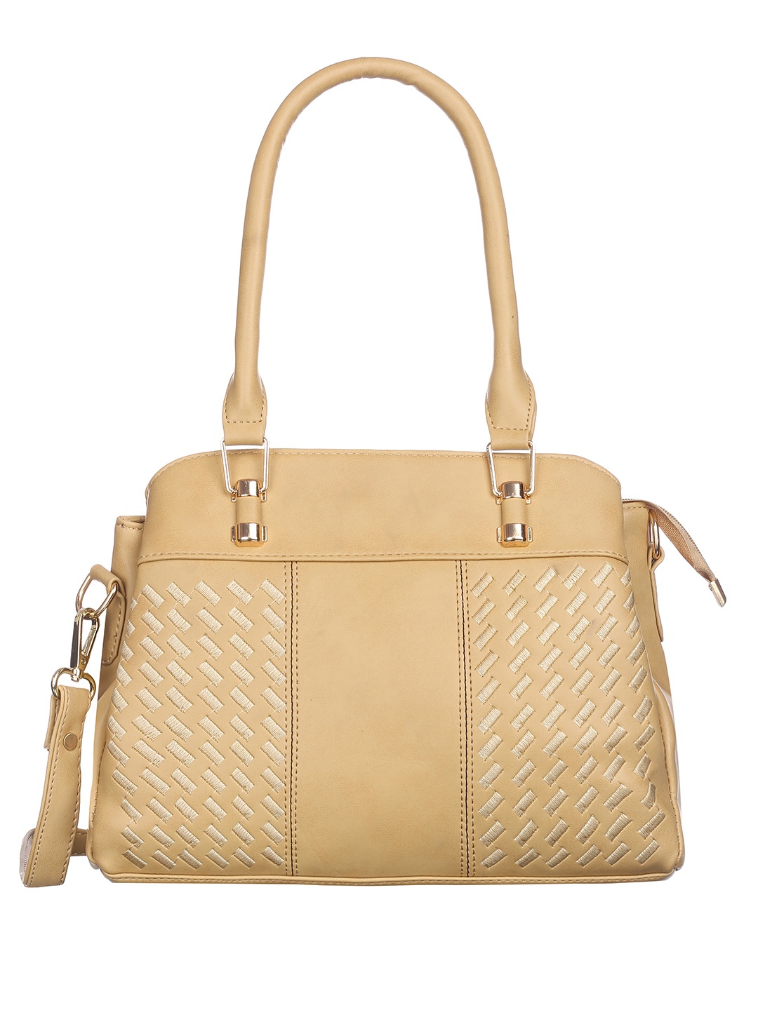 

Naples PU Structured Shoulder Bag, Beige