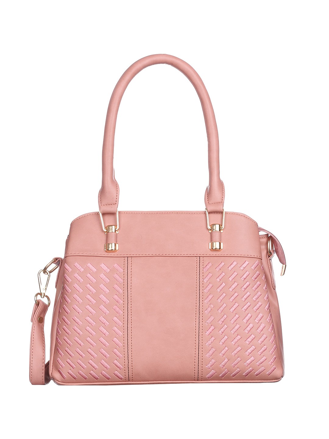 

Naples PU Structured Shoulder Bag, Pink