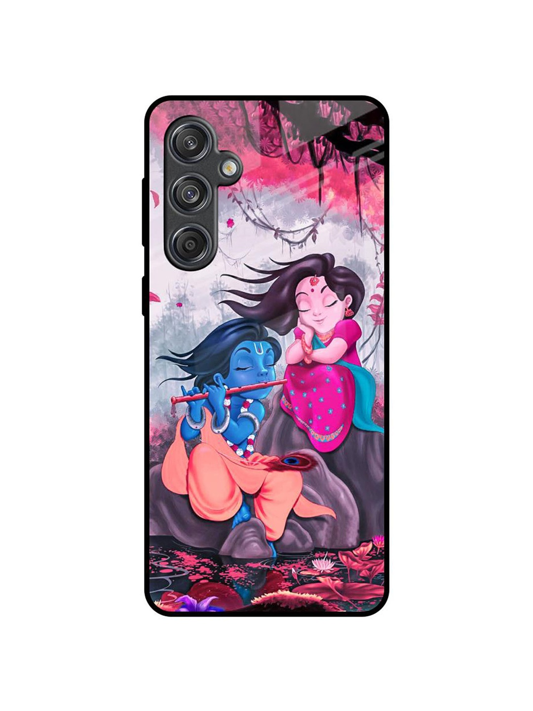 

QRIOH Quirky Printed Samsung Galaxy M55 5G Back Case Mobile Accessories, Blue