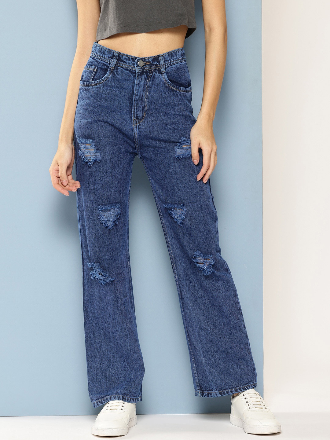 

CORSICA Women Mildly Distressed Jeans, Blue