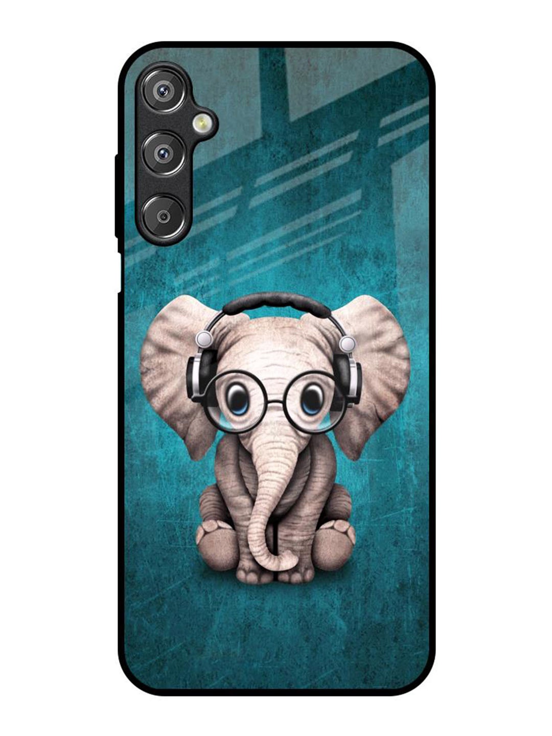 

QRIOH Quirky Adorable Baby Elephant Printed Samsung Galaxy F15 5G Back Case, Blue