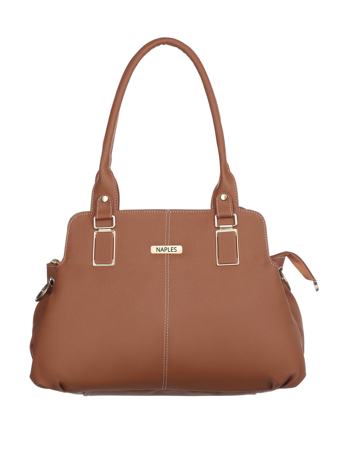 

Naples PU Structured Shoulder Bag, Tan