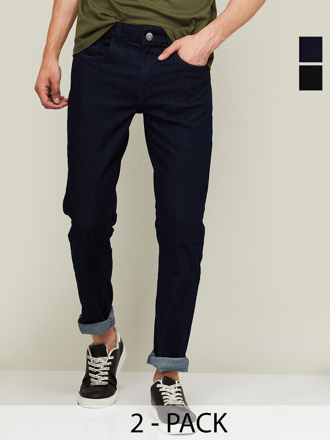 

ComfyStyle Men Jean Stretchable Jeans, Black