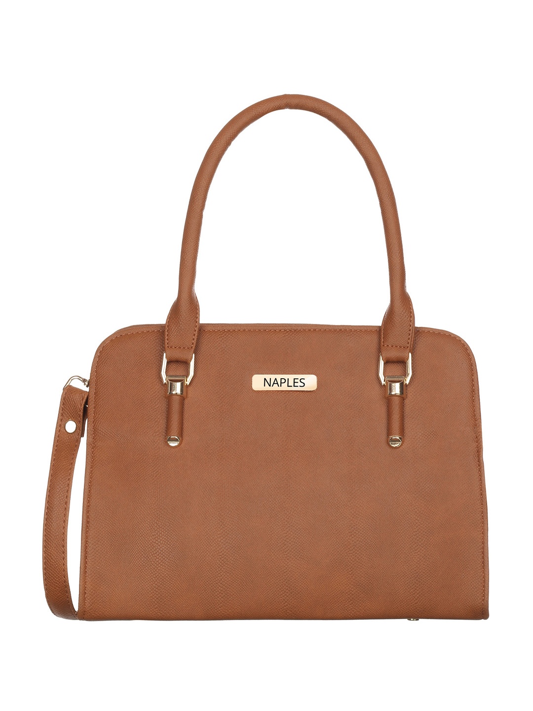 

Naples PU Structured Shoulder Bag, Tan