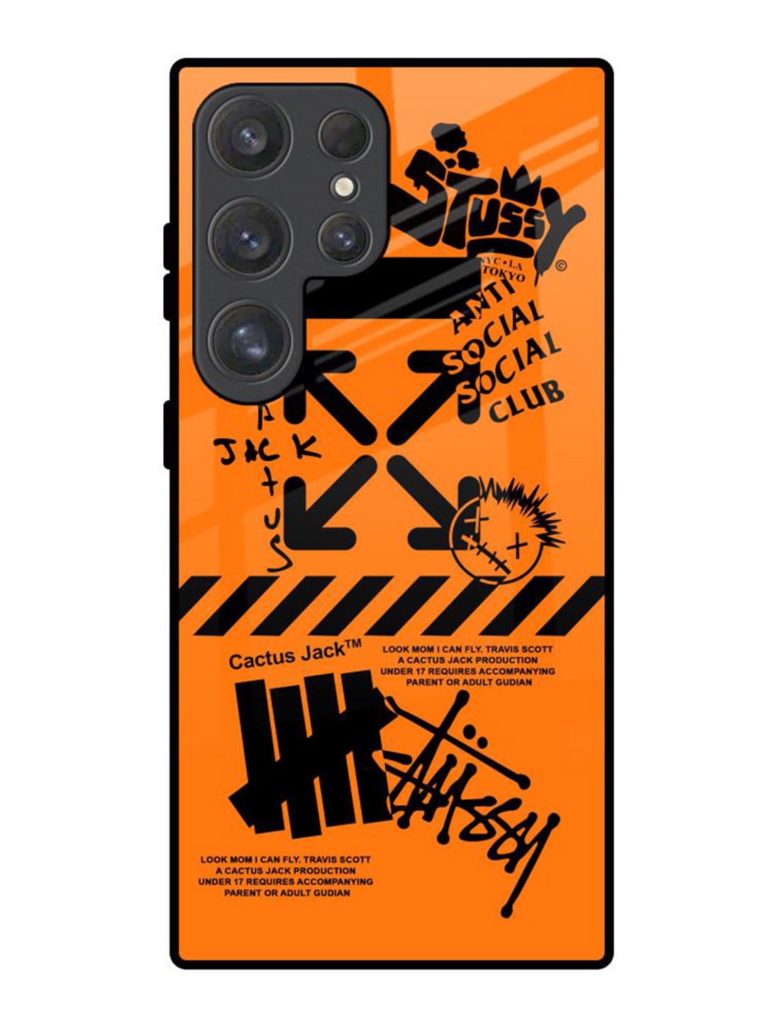

QRIOH Typography Printed Samsung Galaxy S25 Ultra Back Case Mobile Accessories, Orange