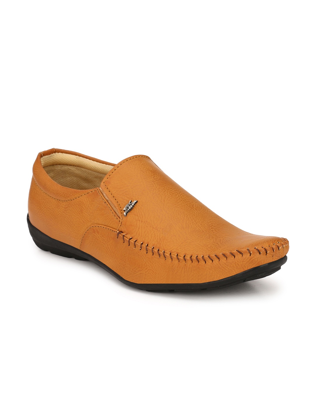 

LEEPEETER Men Textured Formal Slip-Ons, Tan