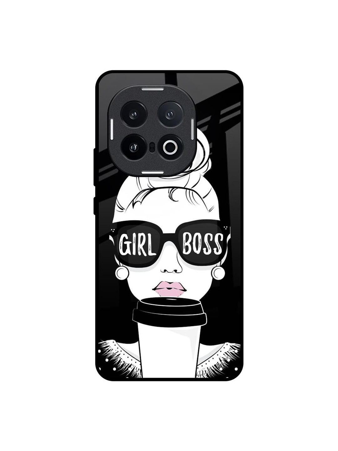 

QRIOH Quirky Printed IQOO 13 5G Back Case Mobile Accessories, Black