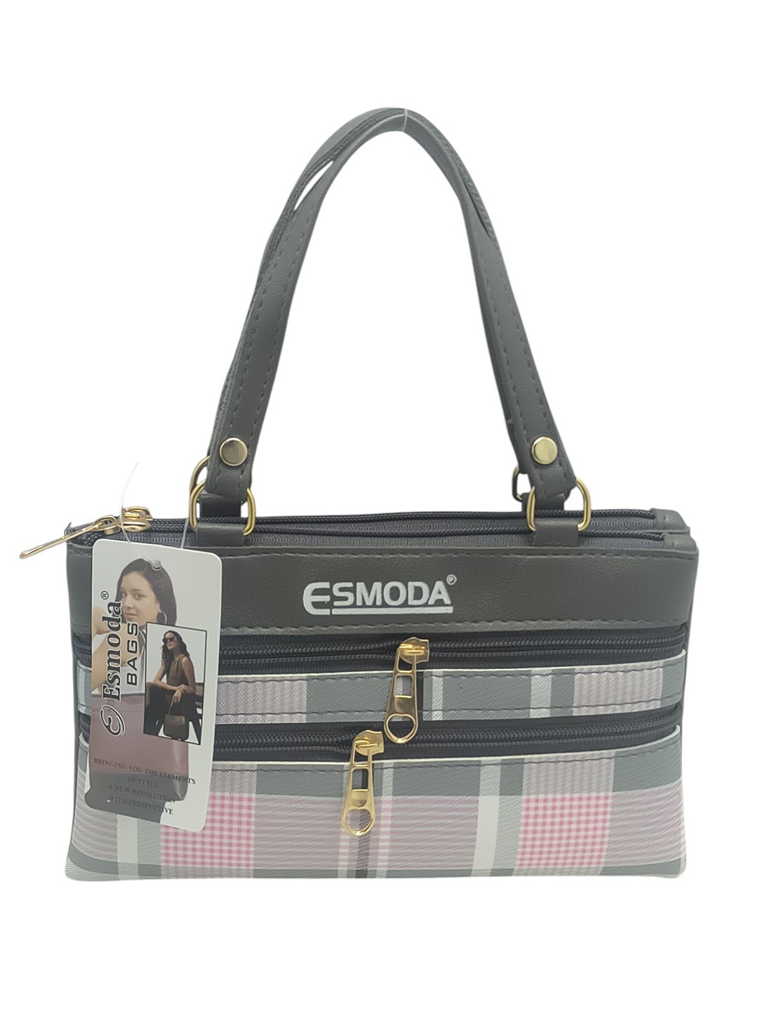 

Esmoda Geometric PU Handheld Bag, Silver