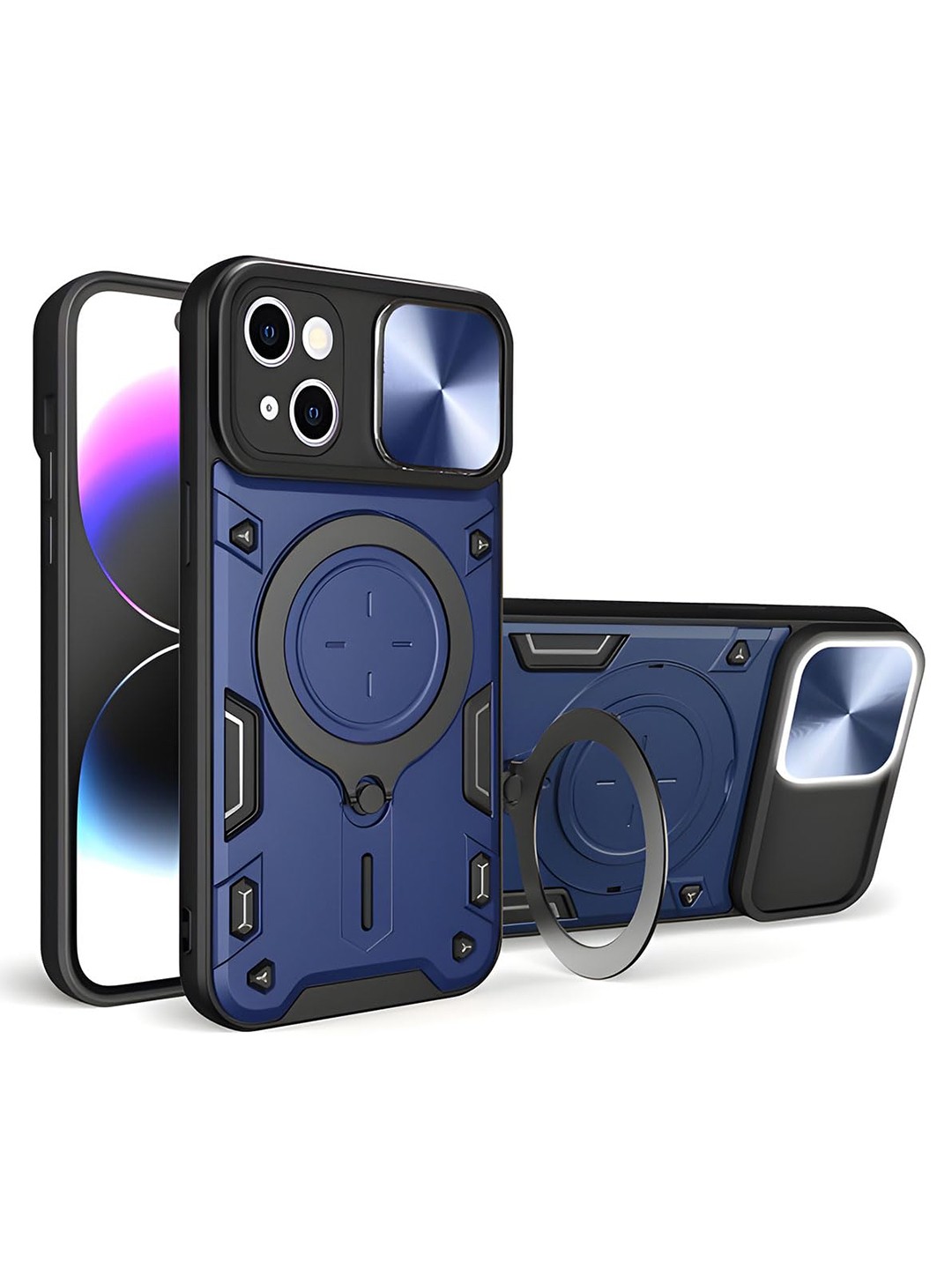 

LIRAMARK Solid Printed iPhone 14 Plus Back Case Mobile Accessories, Blue
