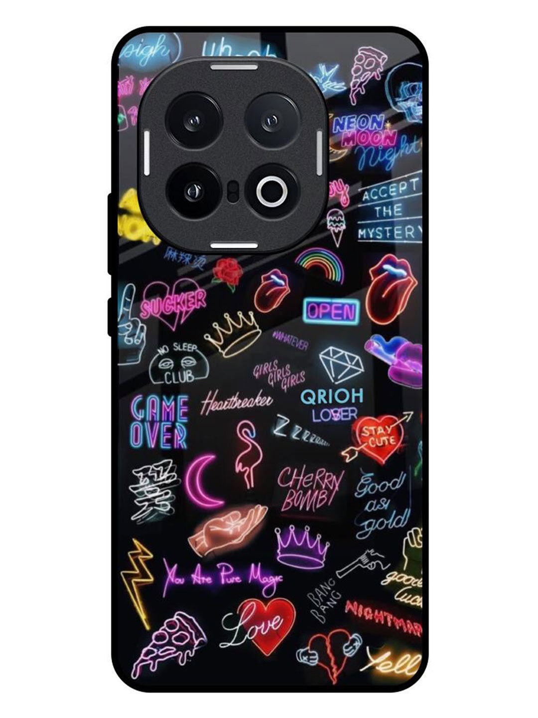 

QRIOH Typography Printed IQOO 13 5G Back Case Mobile Accessories, Black