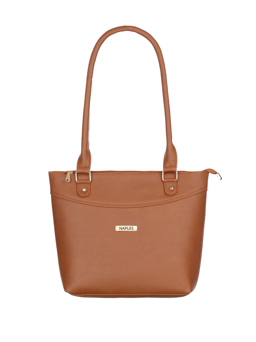 

Naples PU Structured Shoulder Bag, Tan