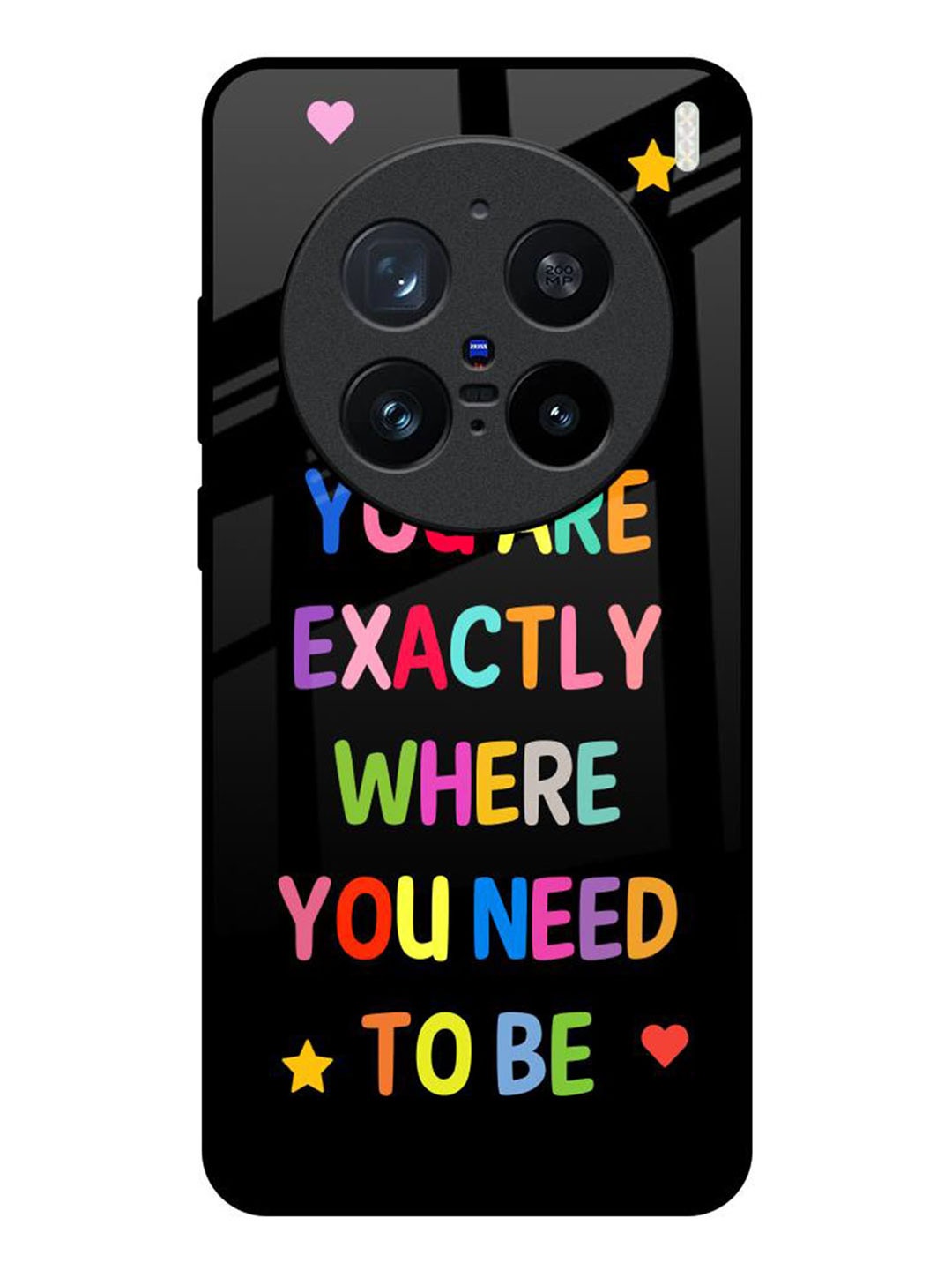 

QRIOH Typography Printed Vivo X200 Pro 5G Back Case Mobile Accessories, Black