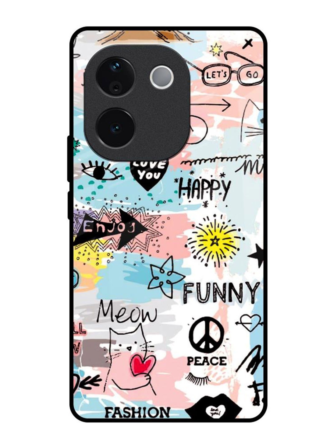 

QRIOH Typography Printed Vivo T3 Pro 5G Back Case Mobile Accessories, White