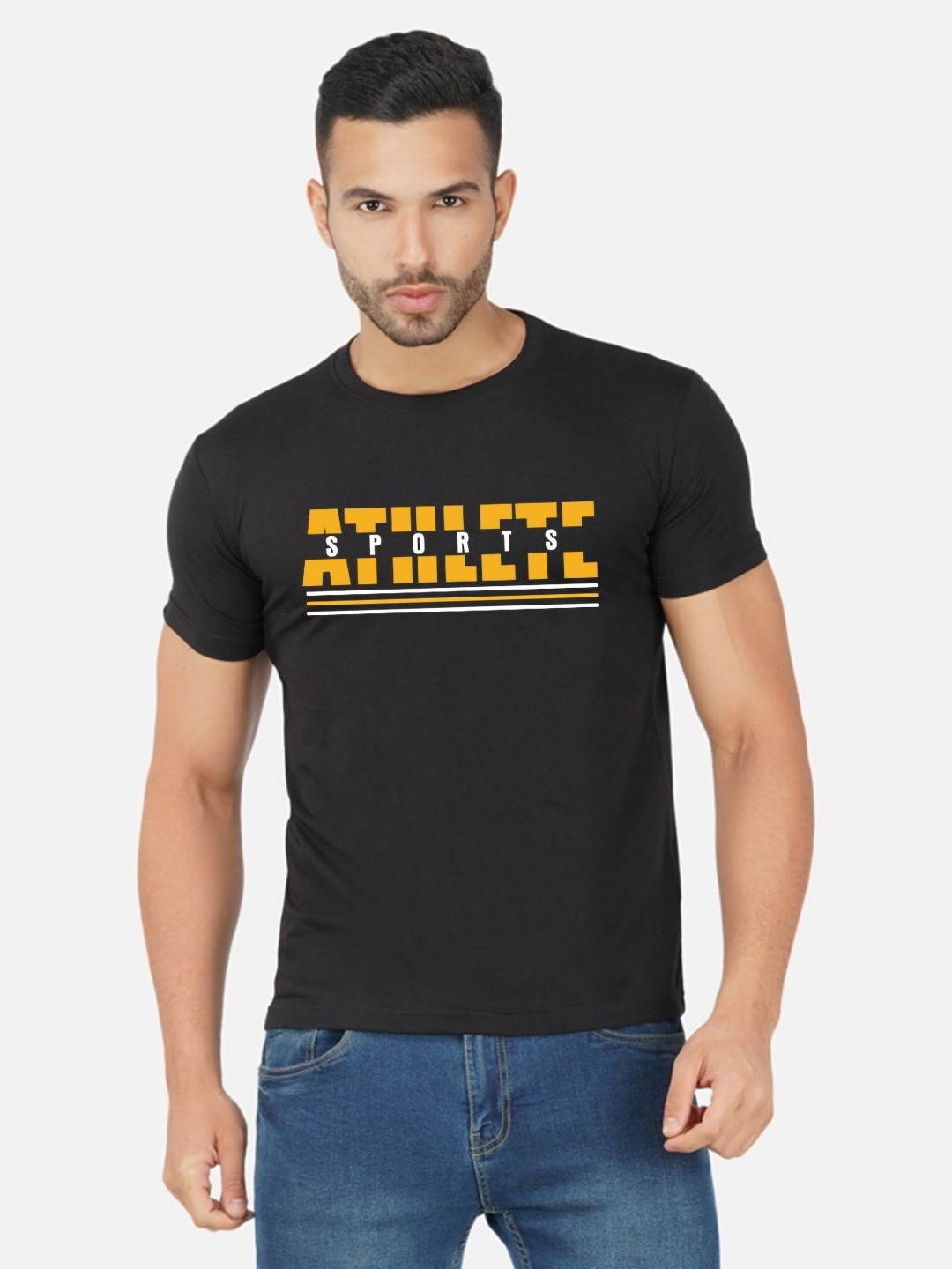 

Moda Rapido Men Printed Bio Finish Pockets T-shirt, Black