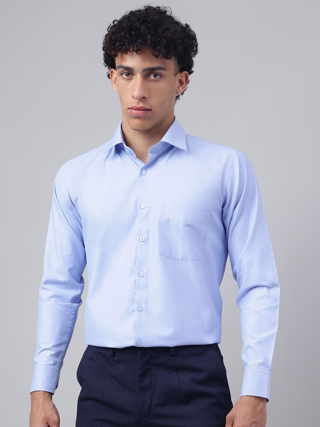 

Richlook Men Comfort Opaque Casual Shirt, Blue