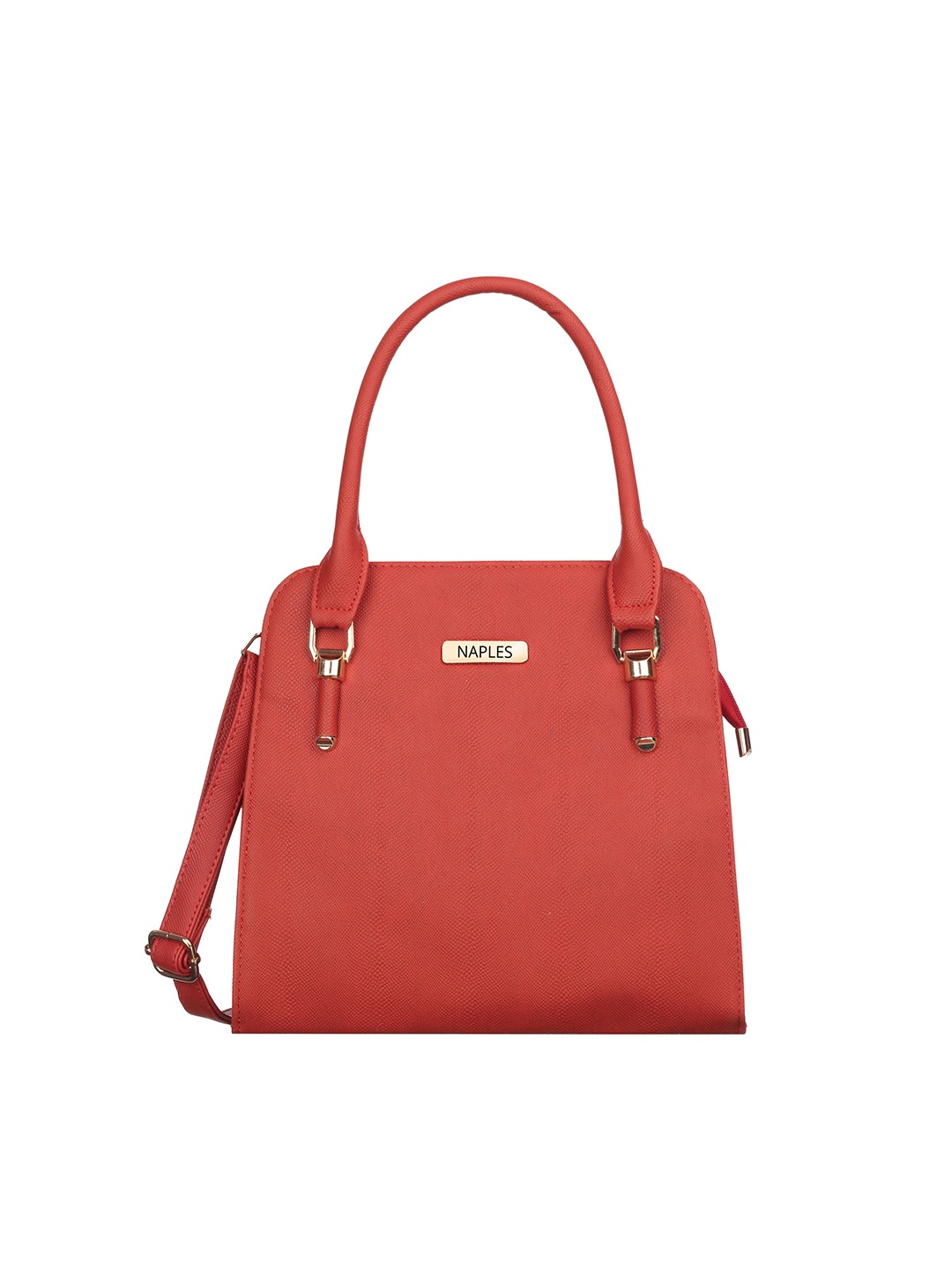 

Naples PU Structured Shoulder Bag, Red