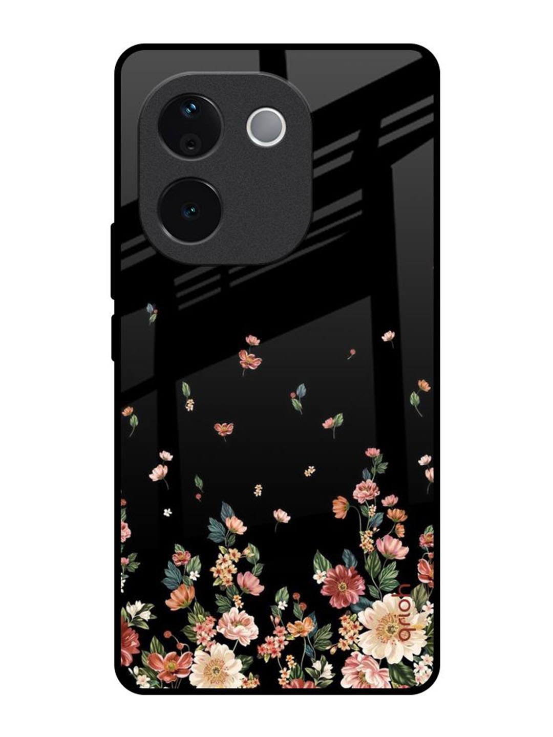 

QRIOH Floral Printed Vivo T3 Pro 5G Back Case Mobile Accessories, Black