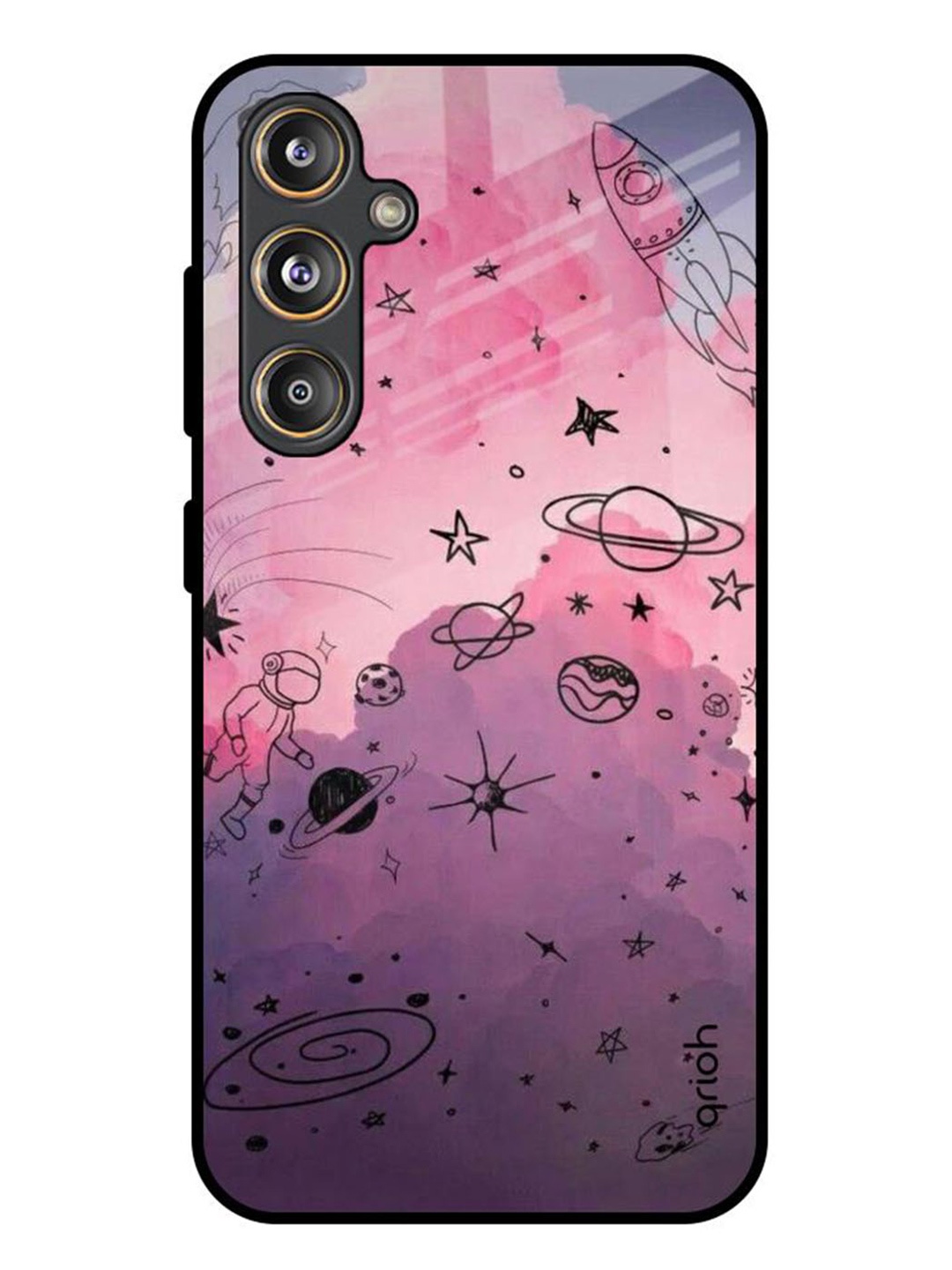 

QRIOH Quirky Printed Samsung Galaxy F55 5G Back Case Mobile Accessories, Purple