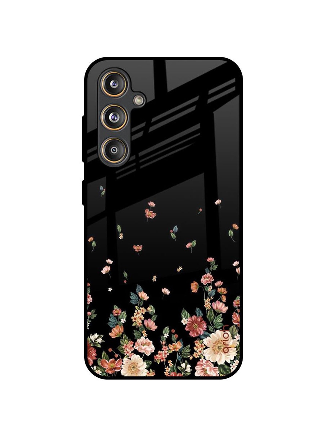 

QRIOH Floral Printed Samsung Galaxy F55 5G Back Case Mobile Accessories, Black