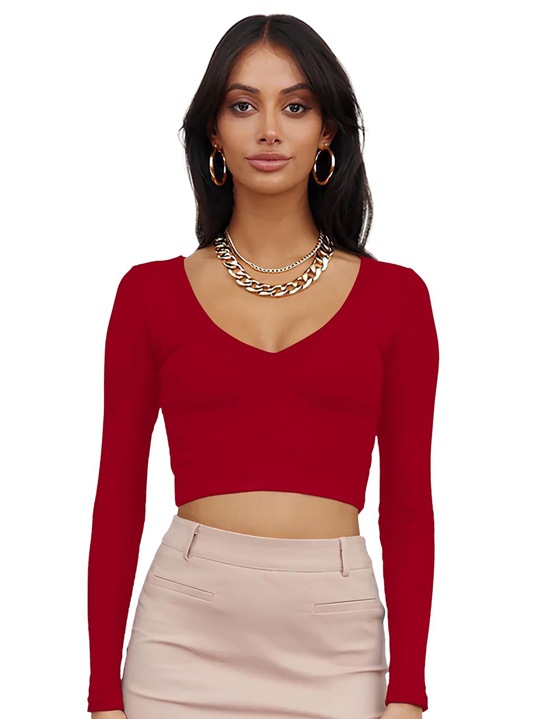 

Dream Beauty Fashion Crop Top, Red