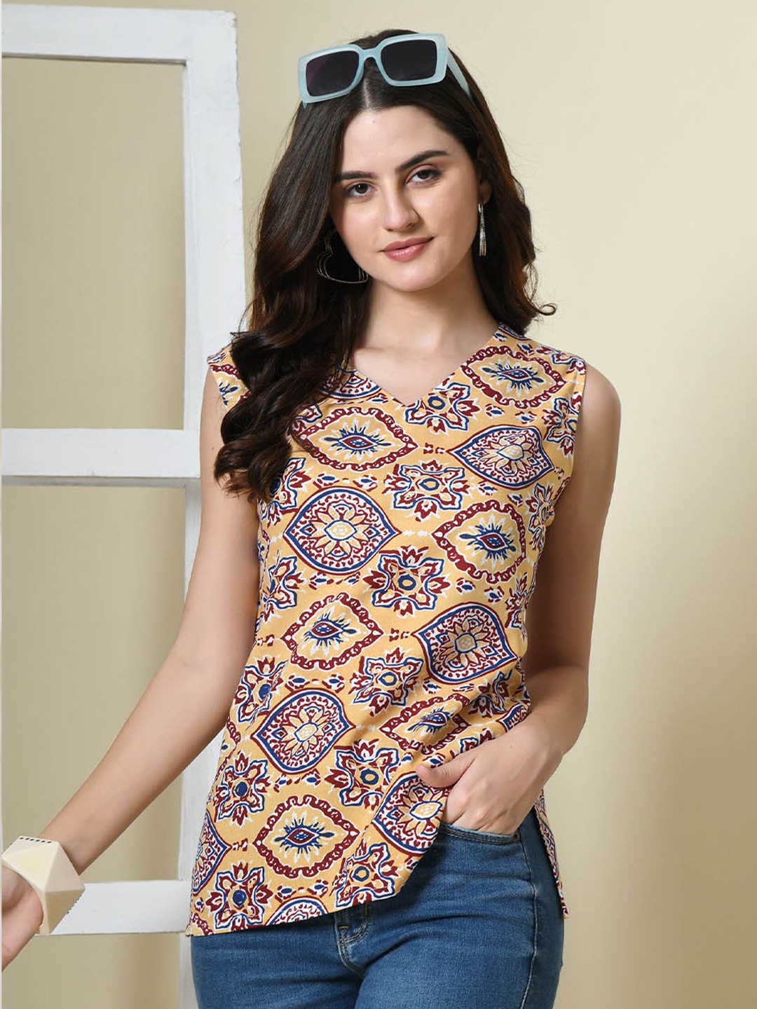 

Metronaut Print Top, Beige