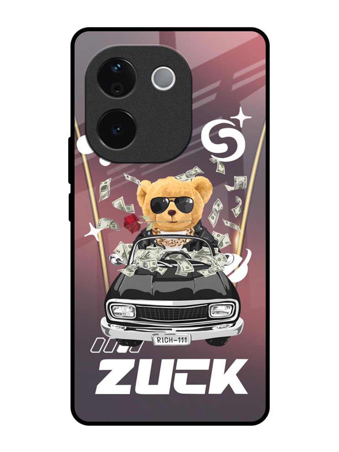 

QRIOH Cartoon Characters Printed IQOO Z9s Pro 5G Back Case Mobile Accessories, Mauve