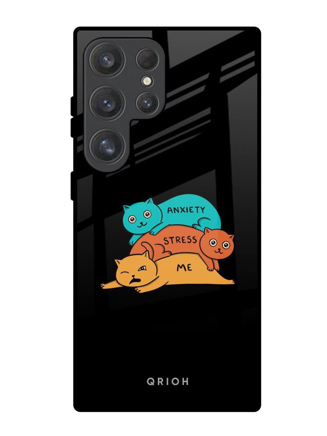 

QRIOH Typography Printed Samsung Galaxy S25 Ultra Back Case Mobile Accessories, Black