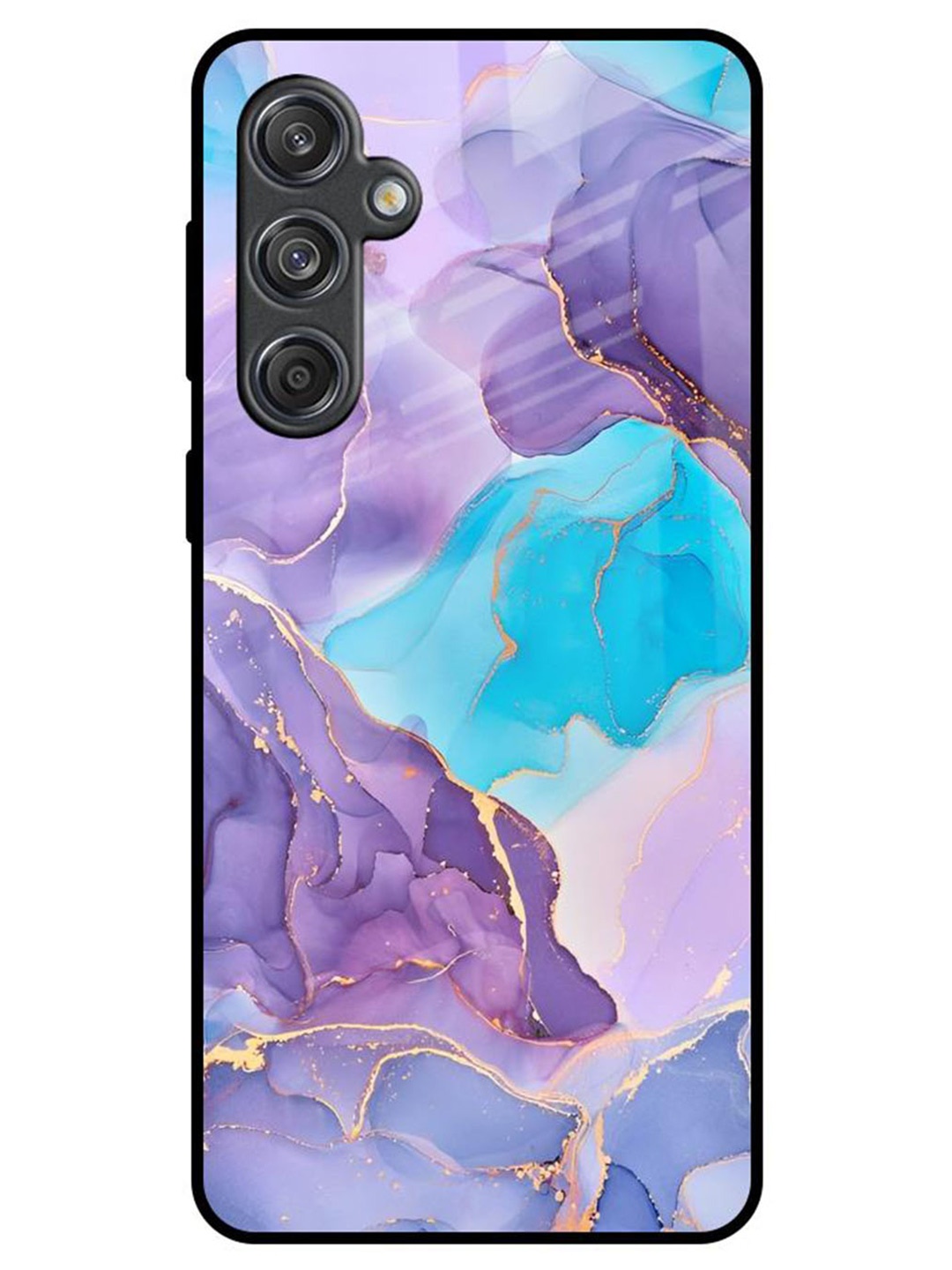 

QRIOH Abstract Printed Samsung Galaxy M55 5G Back Case Mobile Accessories, Blue