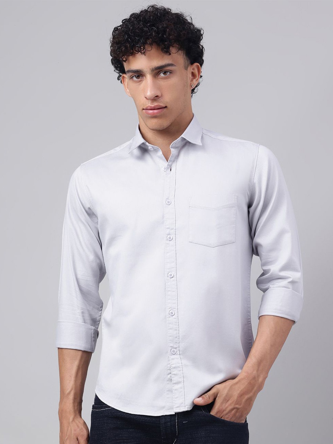 

Richlook Men Comfort Opaque Casual Shirt, Grey