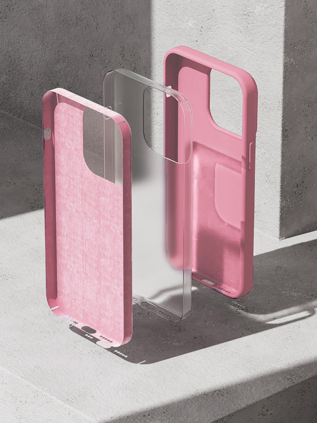 

TREEMODA Solid Printed iPhone 15 Pro Back Case Mobile Accessories, Pink