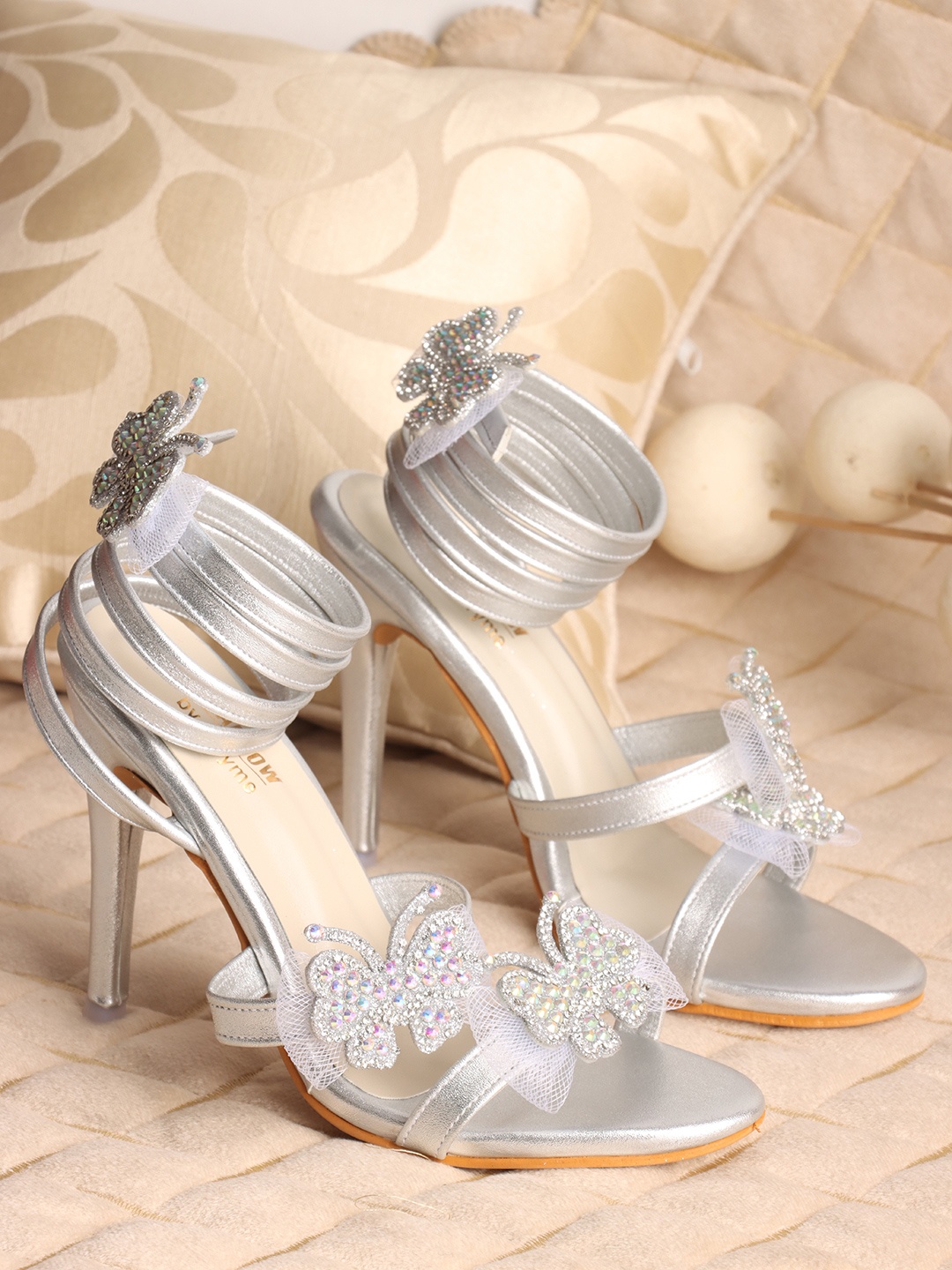 

Try Me Stiletto Sandals, Silver