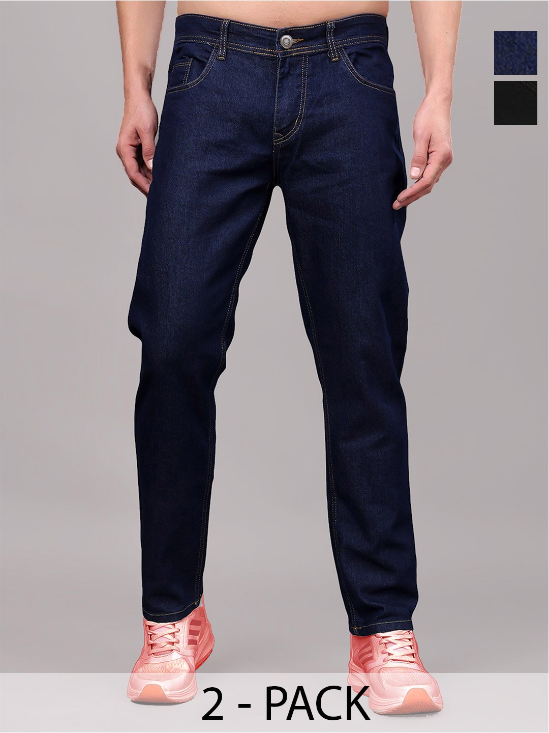 

ComfyStyle Men Jean Stretchable Jeans, Black
