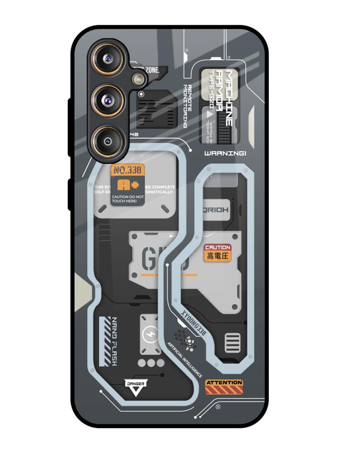 

QRIOH Typography Printed Samsung Galaxy F55 5G Back Case Mobile Accessories, Grey