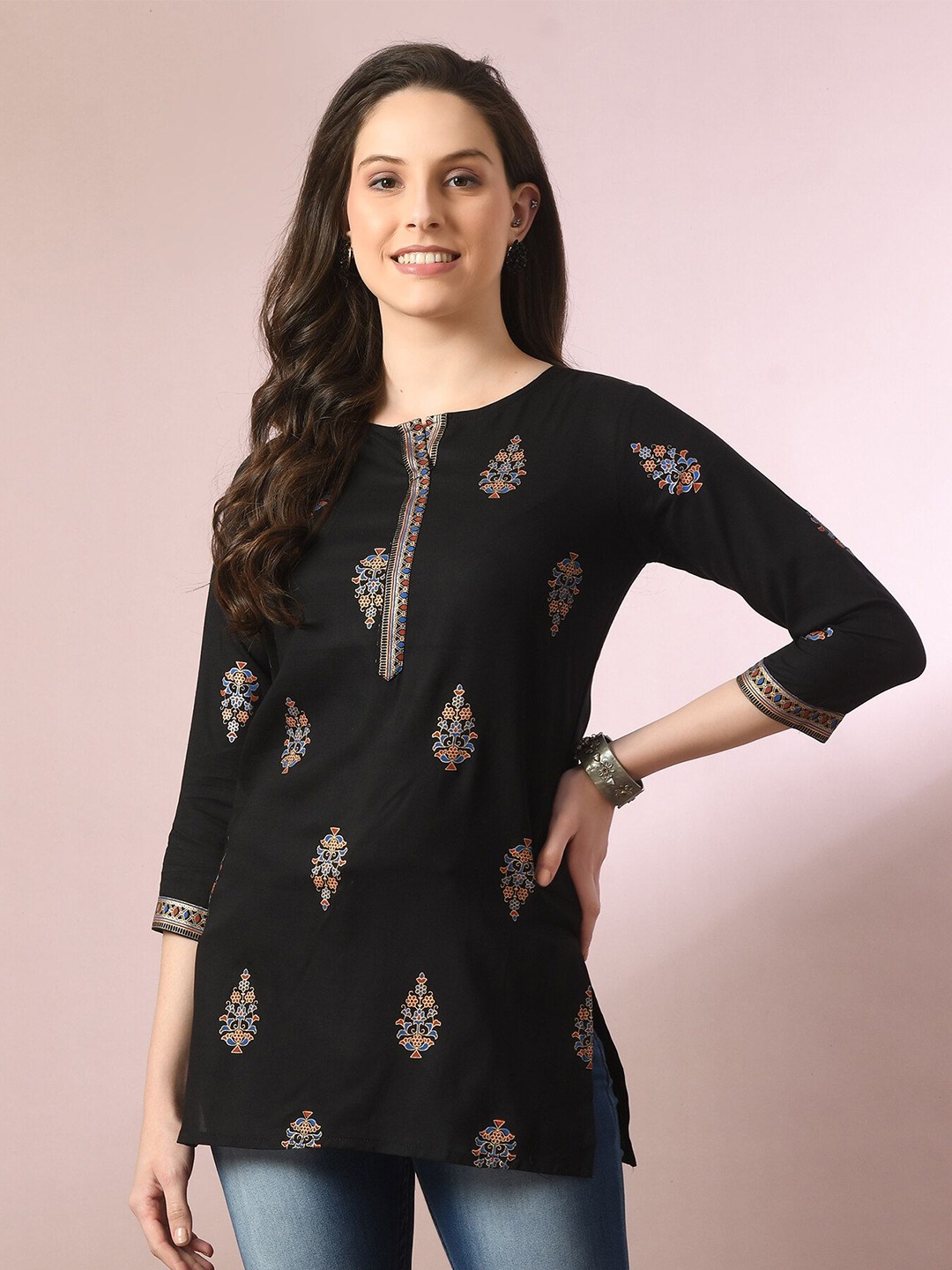 

Metronaut Print Top, Black