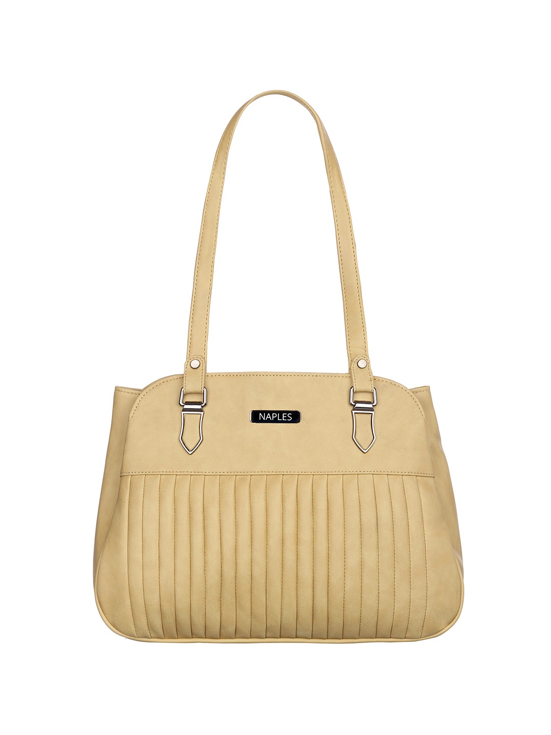 

Naples PU Structured Shoulder Bag, Beige